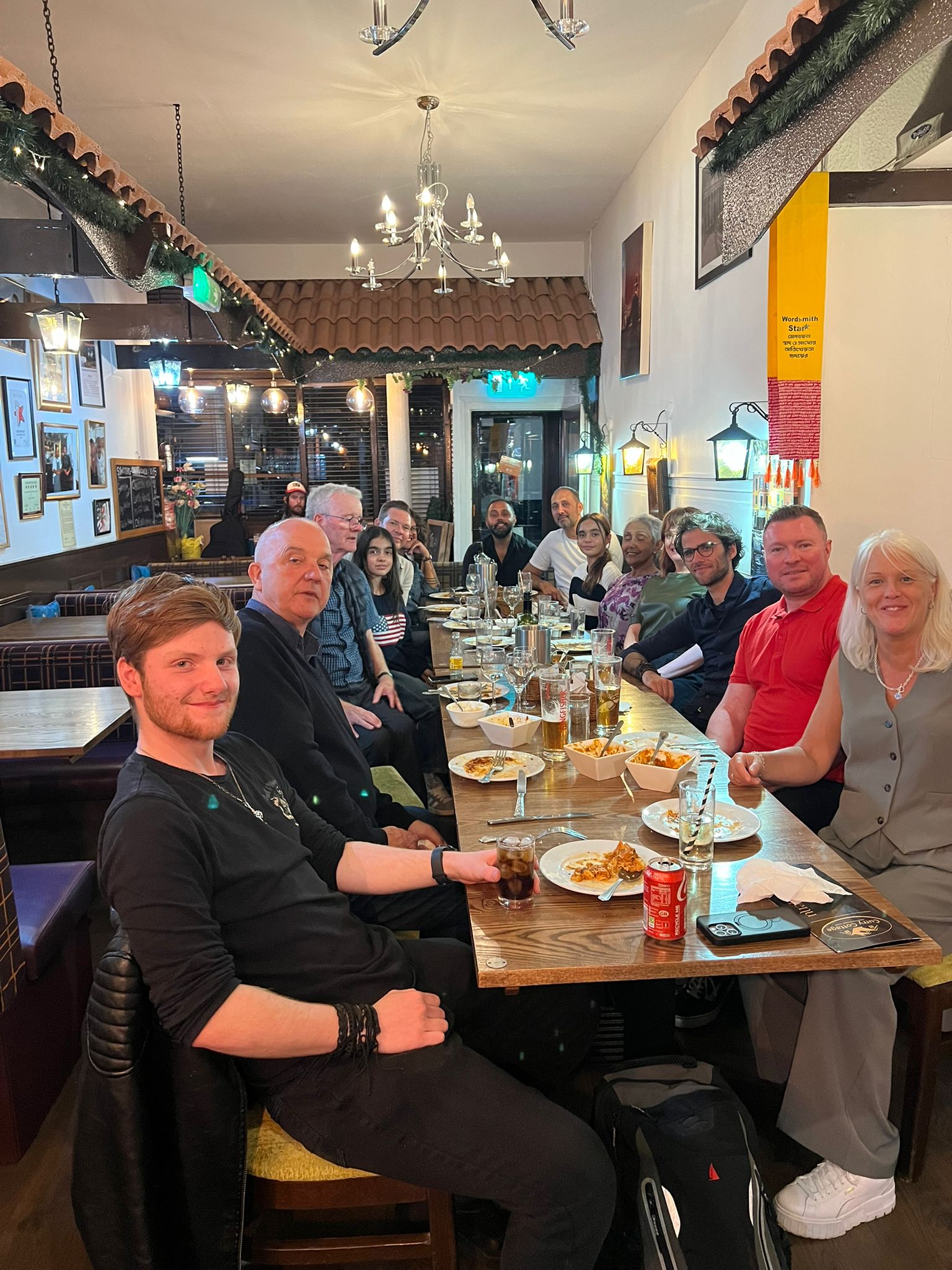 Guests dining inside Curry Cottage